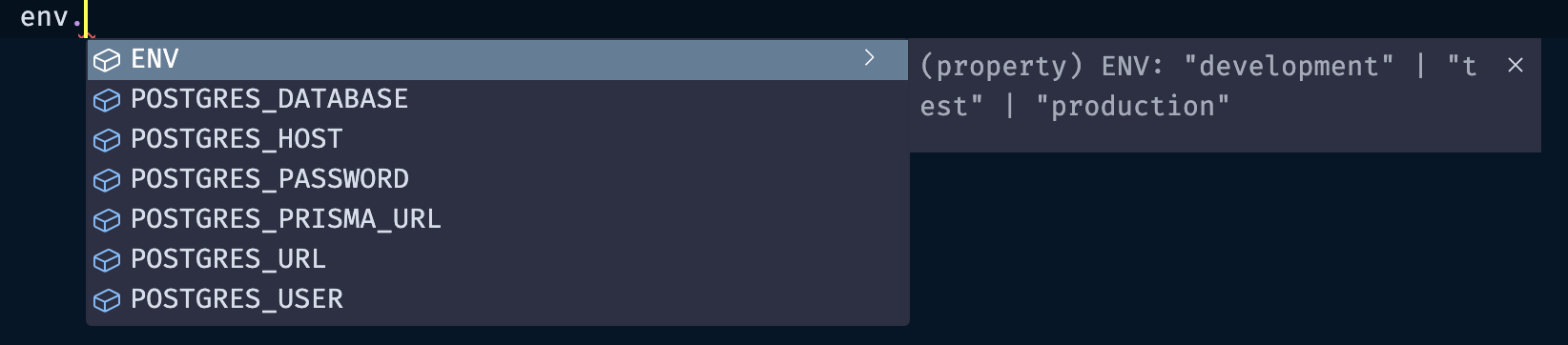 Zod Intellisense