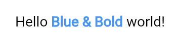 Red & Bold text example